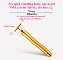 Massageador Facial Elétrico Gold 24k Harmonização Anti-rugas
