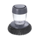 Escova De Aço Limpeza Com Recipiente Para Detergente Multiuso Lava Louças