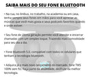 Fone de Ouvido Sem Fio TWS Bluetooth 5.0 - Cor Preto