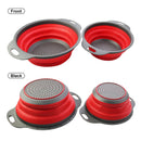 Escorredor de Silicone Dobrável para Macarrão Legumes Verduras