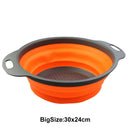 Escorredor de Silicone Dobrável para Macarrão Legumes Verduras