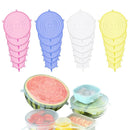 Kit de Tampas de Silicone Universal - 6 peças