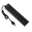 Hub Usb 2.0 Com 7 Portas Switch On/Off e Led Indicador
