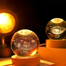 Cristal 3D Saturno Decoração Luminária