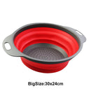 Escorredor de Silicone Dobrável para Macarrão Legumes Verduras