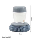 Escova De Aço Limpeza Com Recipiente Para Detergente Multiuso Lava Louças