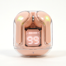 Fones Ouvido Transparente Ultrapods Pro Tws Bluetooth 5.3  - Rosa