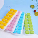 Forma de Gelo Cubo Tampa Rígida e Flexível Fundo Silicone