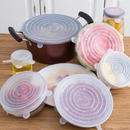 Kit 6 Tampas Panela Silicone Reutilizável Universal Elástica