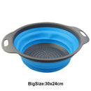 Escorredor de Silicone Dobrável para Macarrão Legumes Verduras