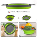 Escorredor de Silicone Dobrável para Macarrão Legumes Verduras