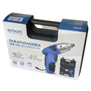 Mini Parafusadeira Sem Fio 49 peças Recarregável USB-C Com Kit de Chaves E Maleta - Azul - 50 Hz/60 Hz - 110V/220V