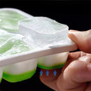 Forma de Gelo Cubo Tampa Rígida e Flexível Fundo Silicone