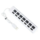 Hub Usb 2.0 Com 7 Portas Switch On/Off e Led Indicador