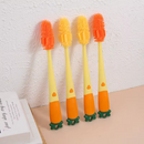 Escova De Limpeza 3 Em 1 Garrafas Mamadeiras Cerdas Silicone