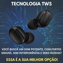 Fone de Ouvido Sem Fio TWS Bluetooth 5.0 - Cor Preto