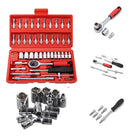 Kit De Ferramentas 46 Peças Chaves Phillips Fenda Torque Cor Vermelho