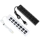 Hub Usb 2.0 Com 7 Portas Switch On/Off e Led Indicador