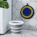 Balde de Silicone Dobrável Retrátil Flexível 5 Litros (Cinza)