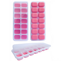 Forma de Gelo Cubo Tampa Rígida e Flexível Fundo Silicone