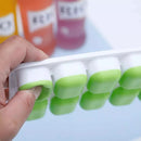 Forma de Gelo Cubo Tampa Rígida e Flexível Fundo Silicone