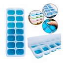 Forma de Gelo Cubo Tampa Rígida e Flexível Fundo Silicone