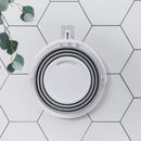 Balde de Silicone Dobrável Retrátil Flexível 5 Litros (Cinza)