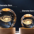 Cristal 3D Saturno Decoração Luminária