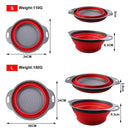 Escorredor de Silicone Dobrável para Macarrão Legumes Verduras